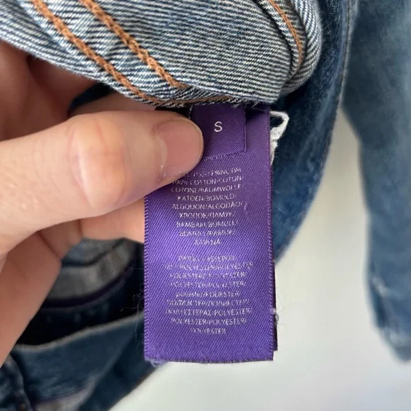 Ralph Lauren Purple Label Denim Jacket Men’s S Indigo Made in Italy Luxury